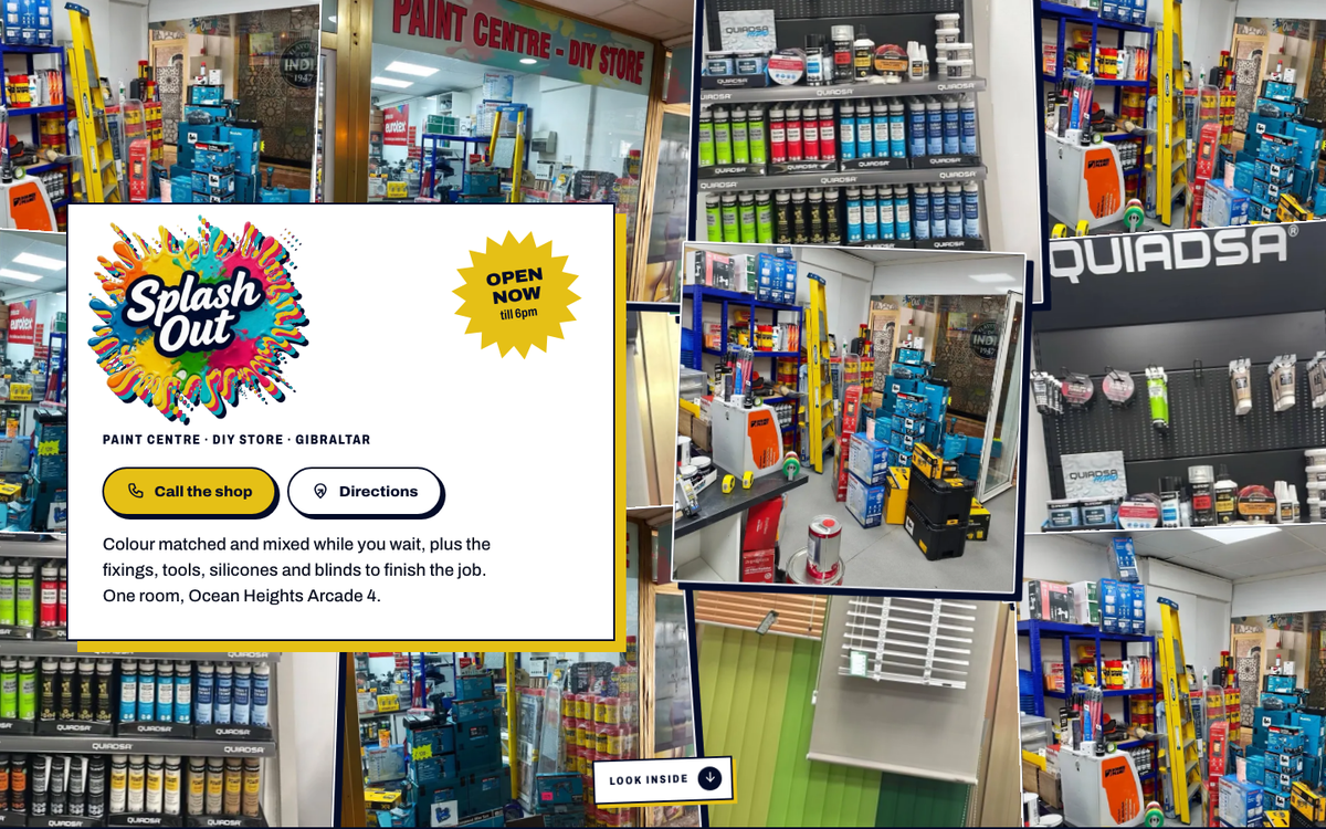 Splash Out, paint centre and DIY store in Gibraltar